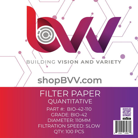 Ashless Filter Papers 110MM Quantitative