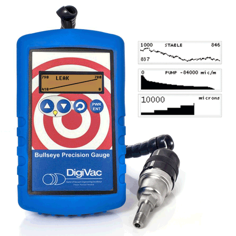 Bullseye Precision Gauge with Bluetooth | Wireless Vacuum Gauge NPT, KF25, additional product view 2