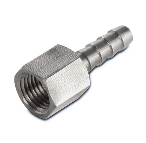 Nickel plated brass 1/4 inch NPT to barb fitting