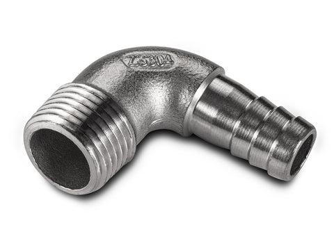 Hose barb by MNPT elbow fitting