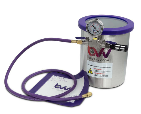 Glass Vac 1.5 Gallon Stainless Vacuum Chamber