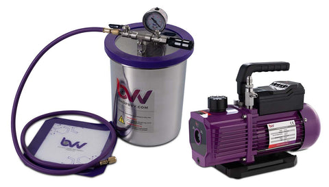 Glass Vac 1.5 Gal TALL Stainless Chamber Kit