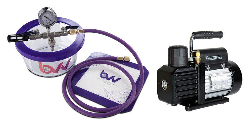 Load image into Gallery viewer, BVV 1.75 Pyrex Vacuum Chamber and Vacuum Pump Kit

