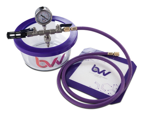 BVV 1.75 Quart Pyrex Vacuum Chamber with Glass Lid