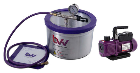 BVV 2 Gallon Aluminum Vacuum Chamber and Pump Kit