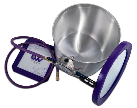 Glass Vac 3 Gallon Aluminum Vacuum Chamber and Vacuum Pump Kit, additional product view 2