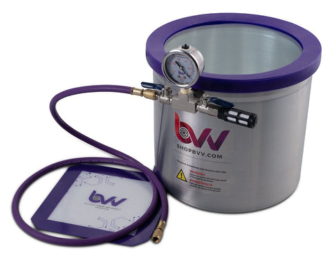 Glass Vac 3 Gallon Aluminum Side Mount Chamber