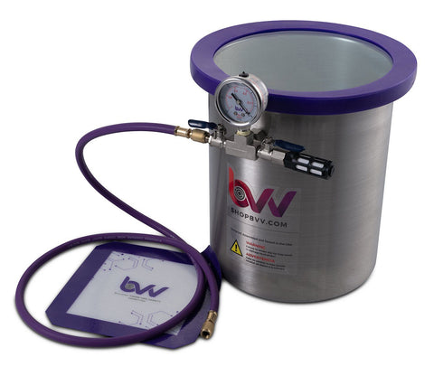 Glass Vac 3 Gallon Stainless Vacuum Chamber