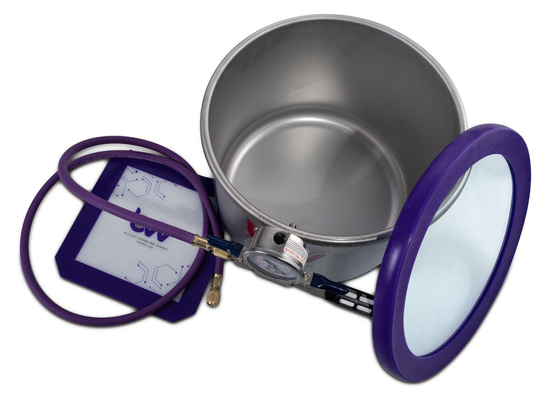 Load image into Gallery viewer, BVV 3 Gallon SS Wide Side Mount Vacuum Chamber and Vacuum Pump Kit
