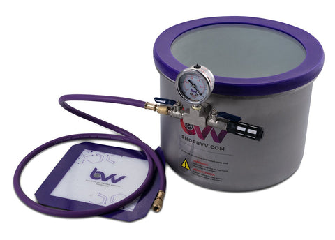 Glass Vac 3 Gallon WIDE Stainless Steel Vacuum Chamber and Vacuum Pump Kit, additional product view 2