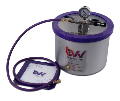 BVV 3 Gallon Wide Stainless Steel Vacuum Chamber and Vacuum Pump Kit, additional product view 2