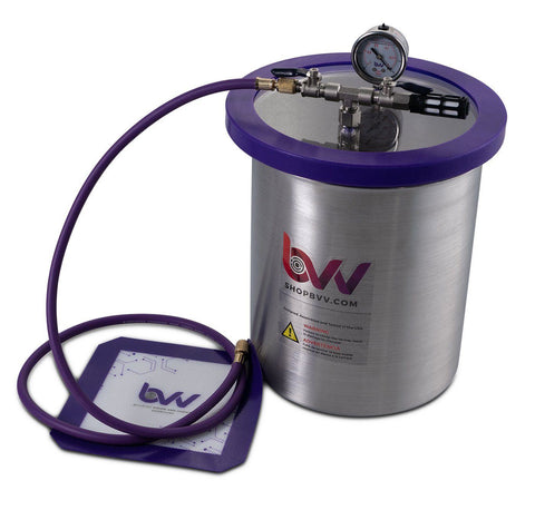 3 Gallon SS Vacuum Chamber with Glass Lid