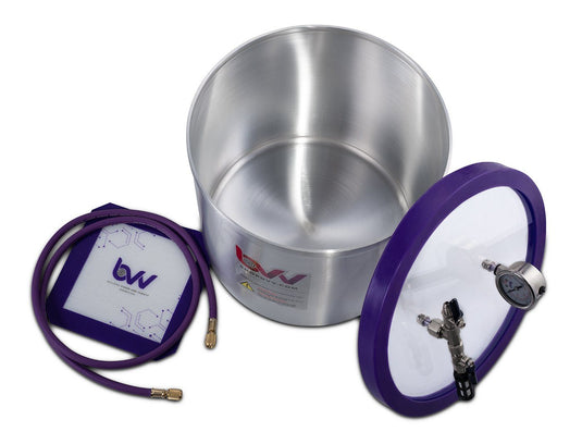 BVV 5 Gallon Aluminum Vacuum Chamber and Vacuum Pump Kit
