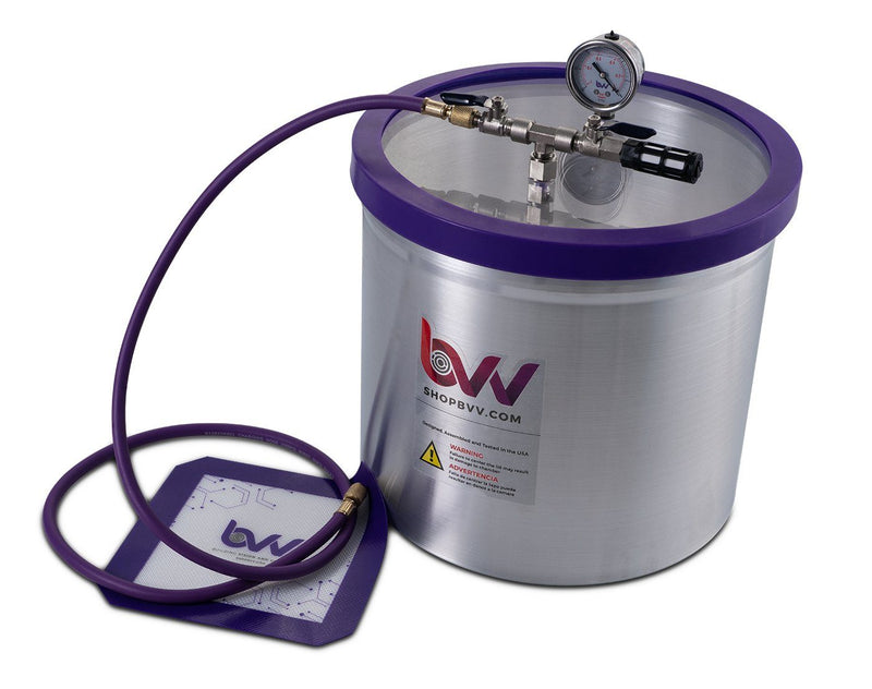 Load image into Gallery viewer, BVV 5 Gallon Aluminum Vacuum Chamber and Vacuum Pump Kit
