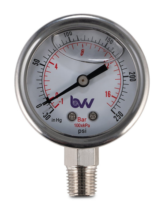 Glycerin Filled Compound Gauge with 1/4