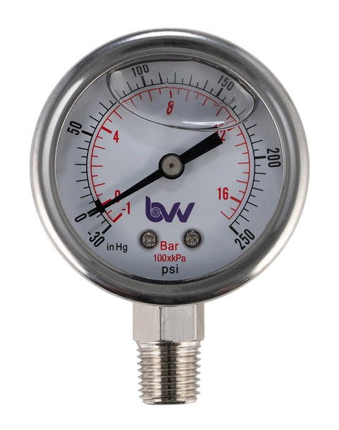 Glycerin Filled Compound Gauge with 1/4