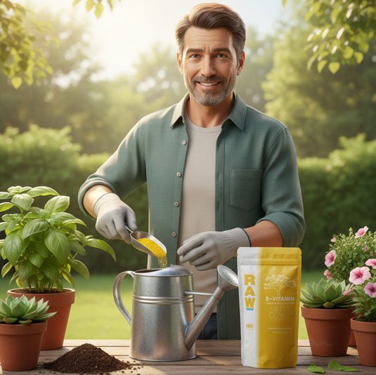 RAW B-Vitamin | 1% Vitamin B1 + 9% Magnesium | Water-Soluble Plant Supplement