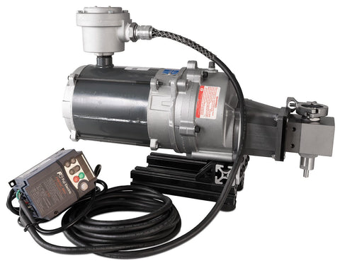 Beaker and Wrench Explosion Proof Oil Pump, side view