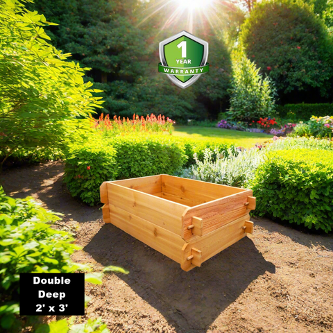 Timberlane Gardens cedar raised bed kit, double deep 2x3