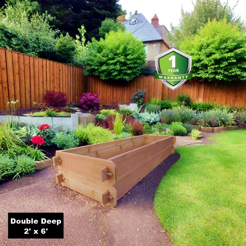 Timberlane Gardens cedar raised bed kit, double deep 2x6