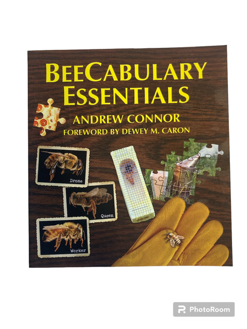Cover of BeeCabulary Essentials, a beekeeping terminology reference book by Andrew Connor.