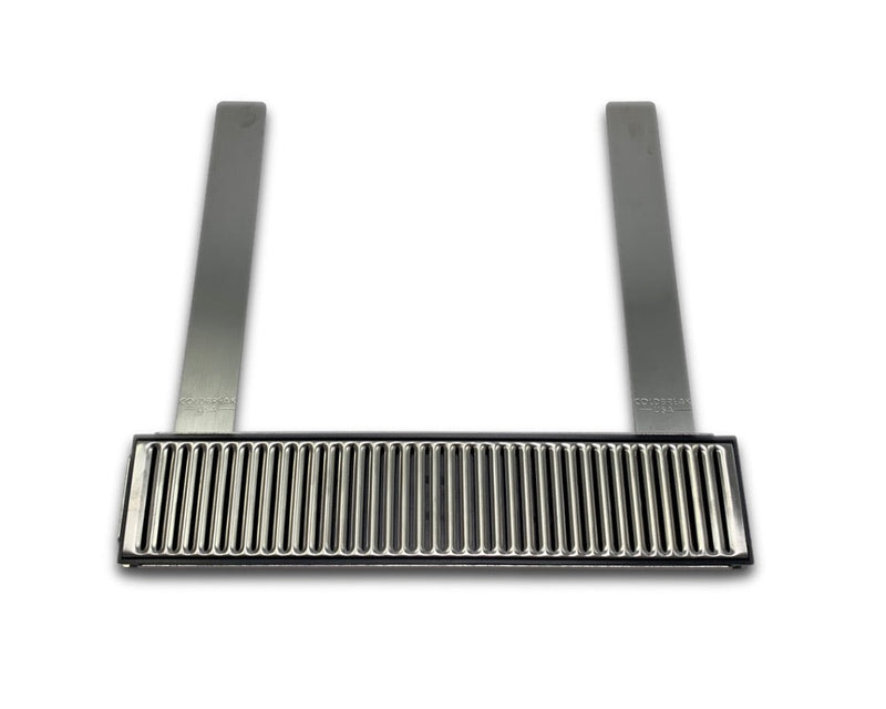 Load image into Gallery viewer, Collapsible stainless steel drip tray for 54-quart cooler jockey box.
