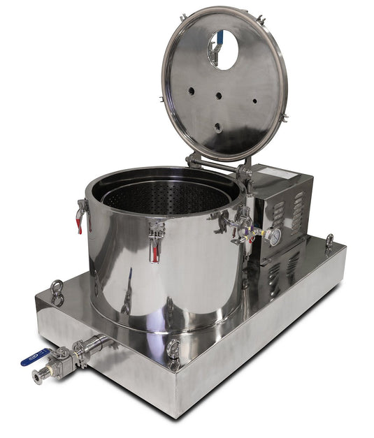Certified 45L Jacketed Stainless Steel Centrifuge with Explosion Proof Motor and Siemens Controller