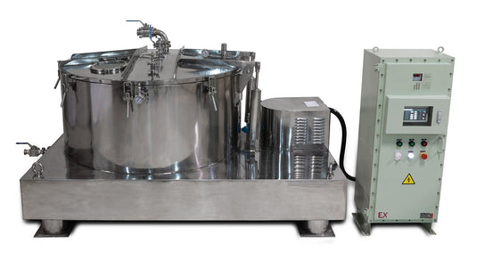 Certified 475L Jacketed Stainless Steel Centrifuge with Explosion Proof Motor and Siemens Controller - 150Lbs Max Capacity