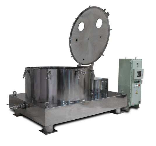 Certified 475L Jacketed Stainless Steel Centrifuge with Explosion Proof Motor and Siemens Controller - 150Lbs Max Capacity