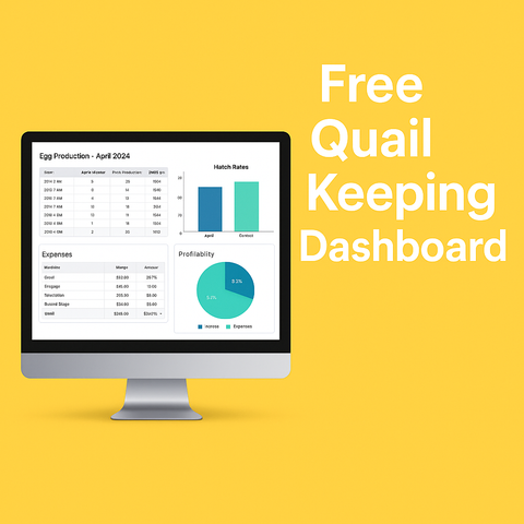 Quail and chicken keeping log and profit tracker, front