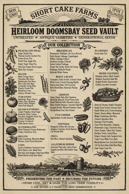 Organic Survival Seed bank 105 Variety Ultimate Heirloom Seed Vault for Survival and Preparedness
