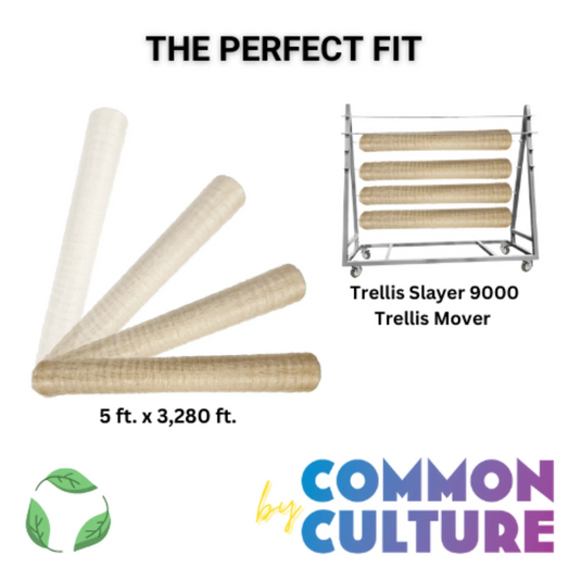 Common Culture Bio Trellis Netting Bulk Roll 5 ft x 3,280 ft w/ 4 in Squares