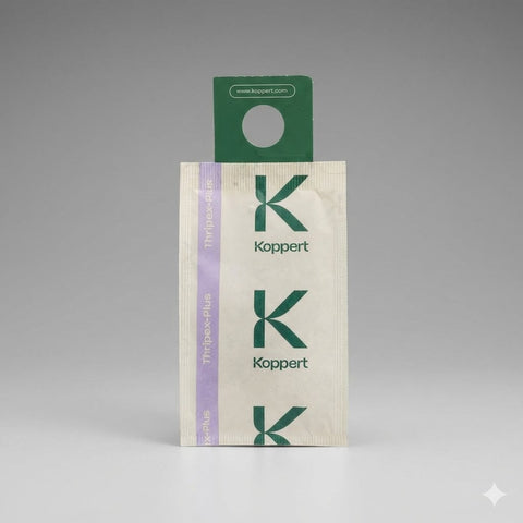 Amblyseius cucumeris slow-release sachets for thrips prevention.
