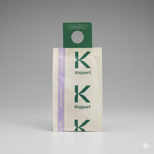 Amblyseius cucumeris slow-release sachets for thrips prevention.