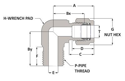 Male Elbow Tube Fitting, additional product view 2