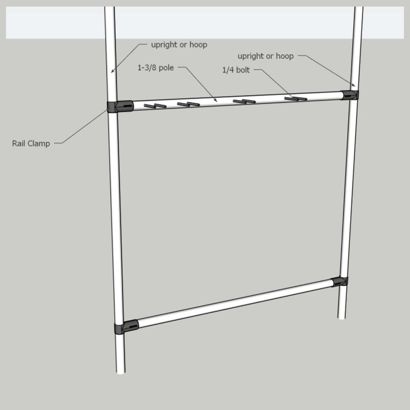 Load image into Gallery viewer, DIY Garden Tool Organizer Kit – For 1 ⅜" Fence Rail Pipe
