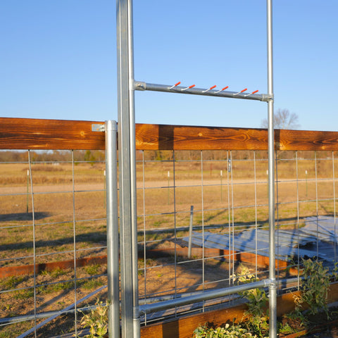 DIY Garden Tool Organizer Kit for fence rail pipe from Bootstrap Farmer at GrowTime Garden Supply