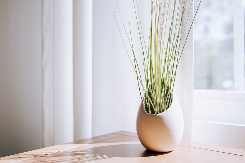 Load image into Gallery viewer, Large Ivory Ceramic Hanging Planter With Flat Bottom
