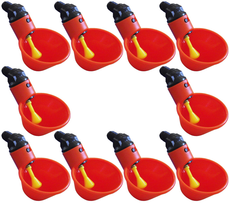 Load image into Gallery viewer, Orange Automatic Cup Style Poultry Chicken Drinkers
