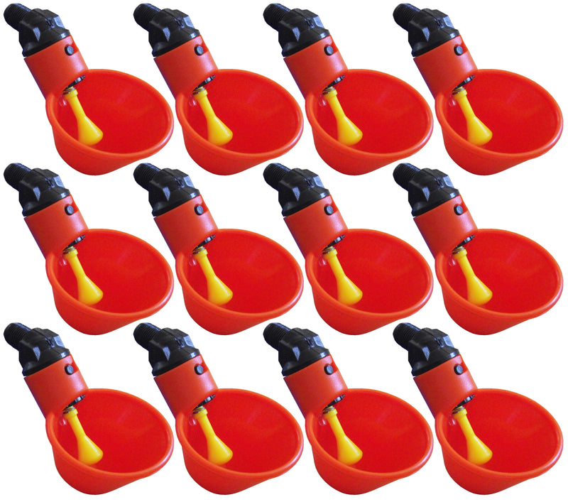 Load image into Gallery viewer, Orange Automatic Cup Style Poultry Chicken Drinkers
