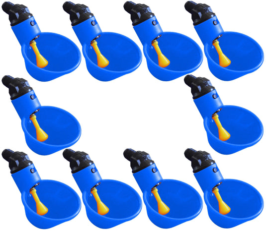 Blue Automatic Cup Style Poultry Chicken Drinkers