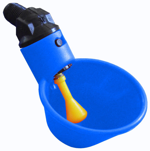 Blue automatic cup style poultry chicken drinker