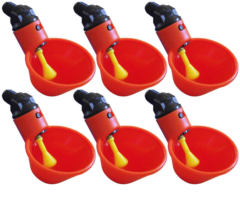 Load image into Gallery viewer, Orange Automatic Cup Style Poultry Chicken Drinkers
