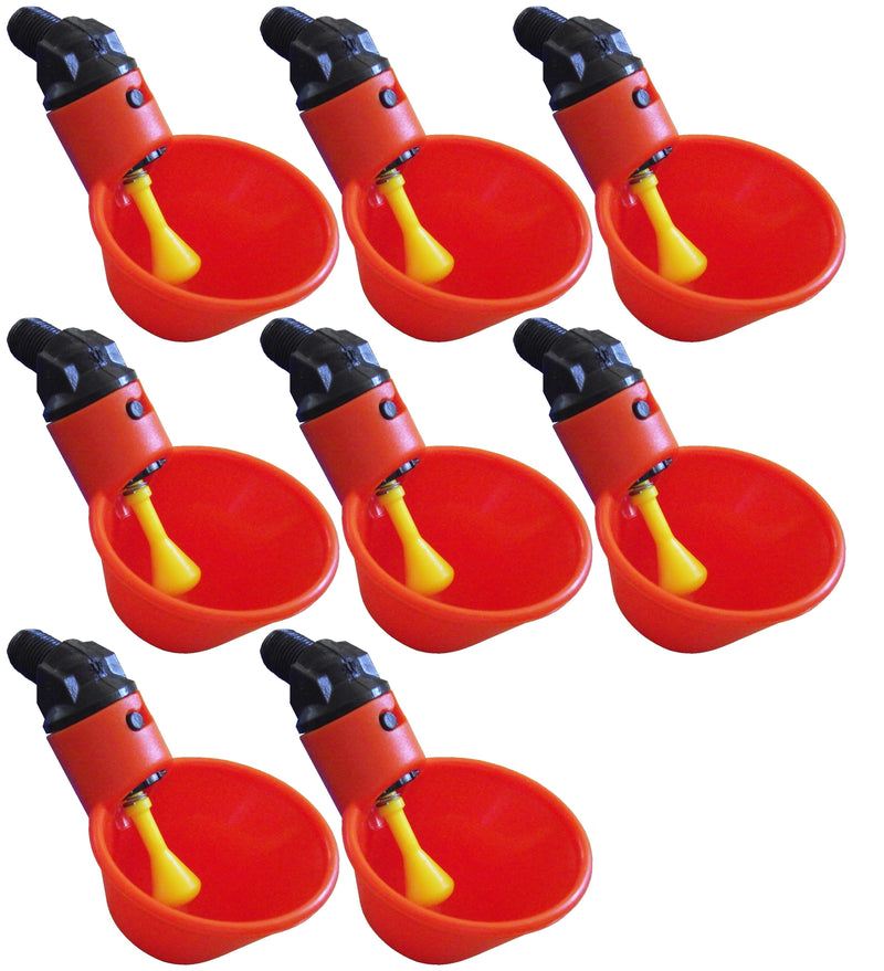 Load image into Gallery viewer, Orange Automatic Cup Style Poultry Chicken Drinkers
