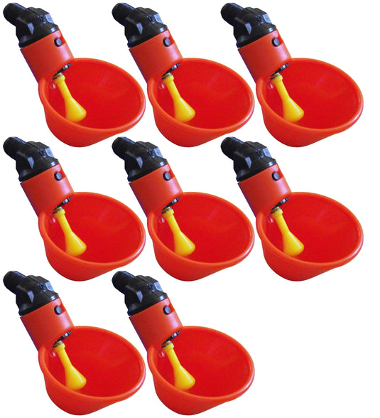 Orange Automatic Cup Style Poultry Chicken Drinkers