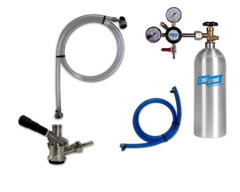 Coldbreak 1-tap CO2 keg dispensing kit with Sankey D coupler.
