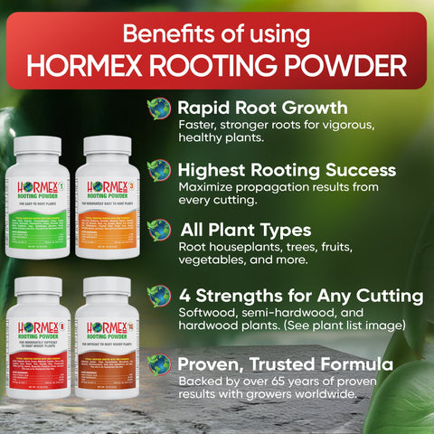 Hormex Rooting Powder pack, label detail