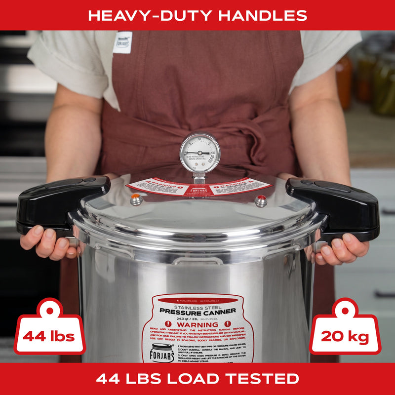 Load image into Gallery viewer, FORJARS® 23-Quart Pressure Canner — Now in Full 304 Stainless Steel
