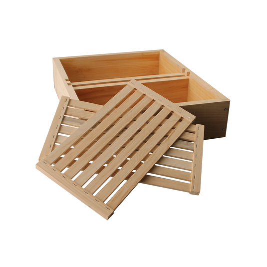 10 Frame Amish-Made Feeder Box with Floating Slatted Boards – Safe, Efficient Hive Feeding