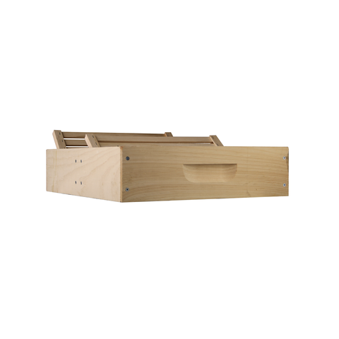 Feeder box, floating slatted board detail